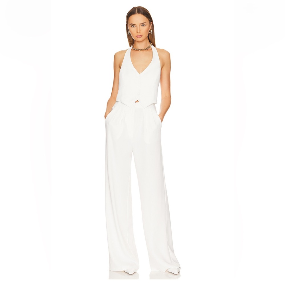 Amanda Uprichard Isadore Jumpsuit in Ivory NWT